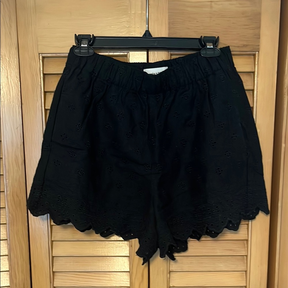 Abercrombie & Fitch Black Linen Blend Shorts